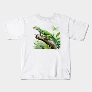 Green Anole Kids T-Shirt